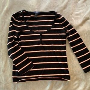 striped shirt with buttons